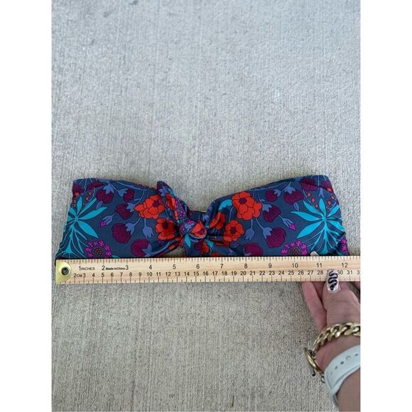 Marc By Marc Jacobs Strapless Dark Floral Bikini Swimwear Top Women's Small - Picture 6 of 9